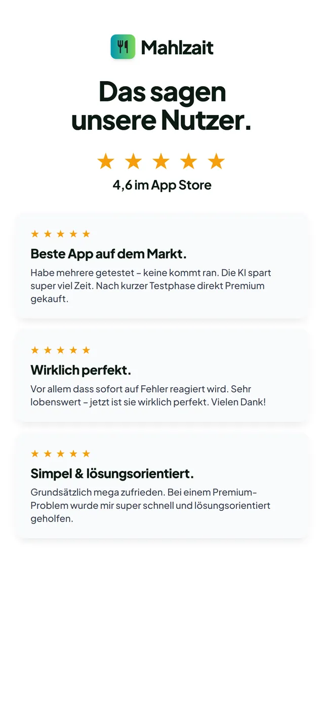 4,6 Sterne im App Store und drei Nutzerbewertungen