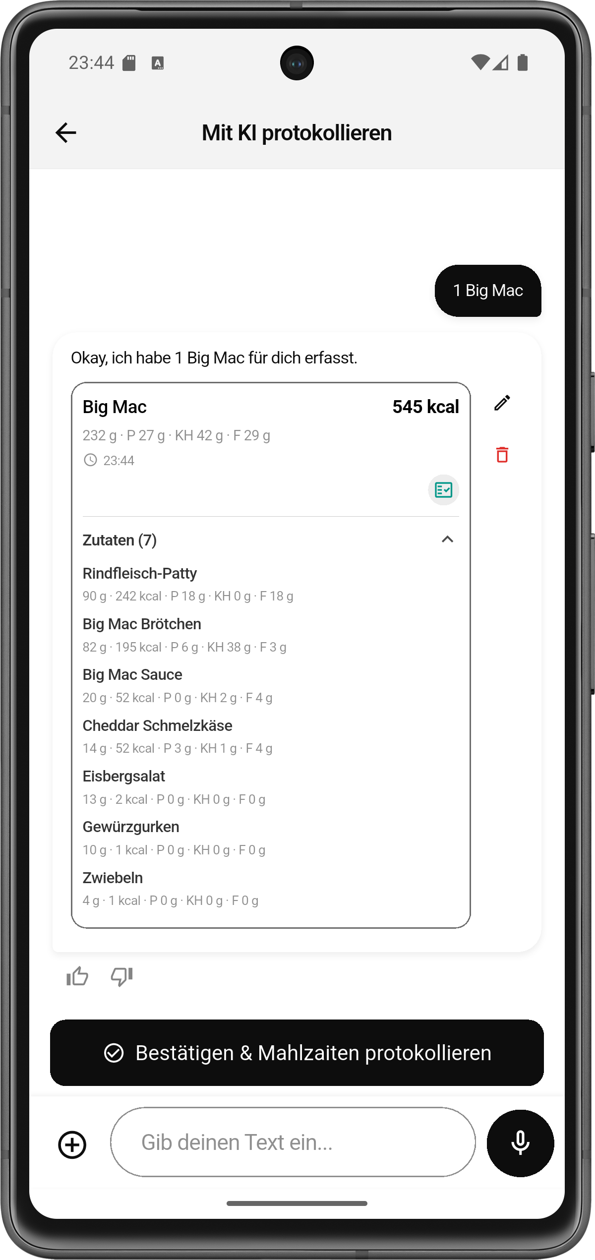 Mahlzait App Screenshot