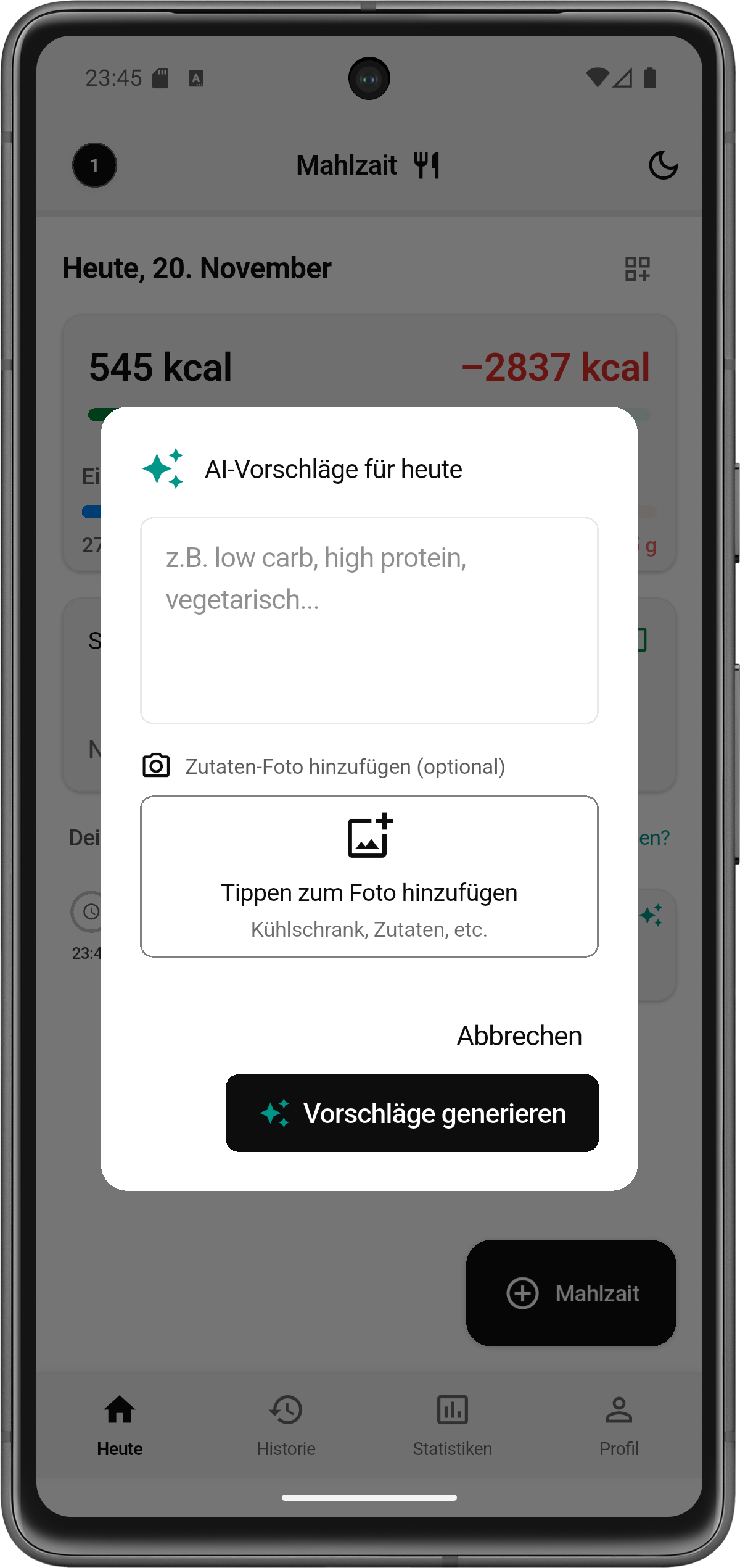 Mahlzait App Screenshot