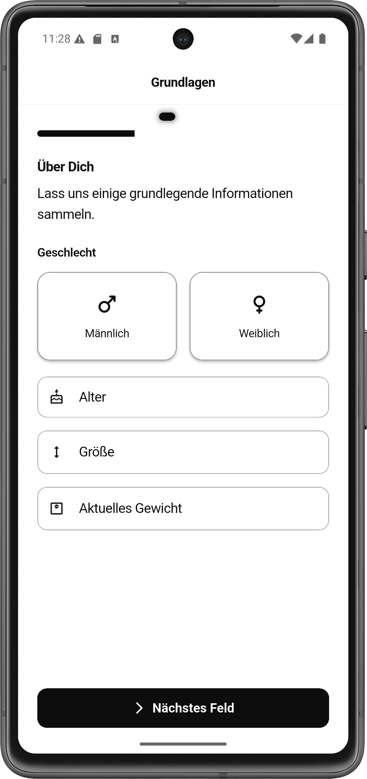 Schritt 1: Persönliche Daten eingeben - Mahlzait Anleitung
